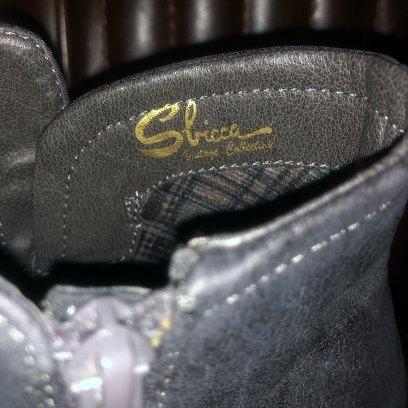 Gray wedges with fringe leather size 8 - Picture 8 of 8